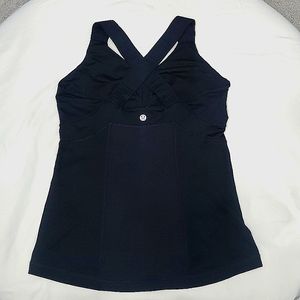 Lululemon size 10 black X back in vguc
